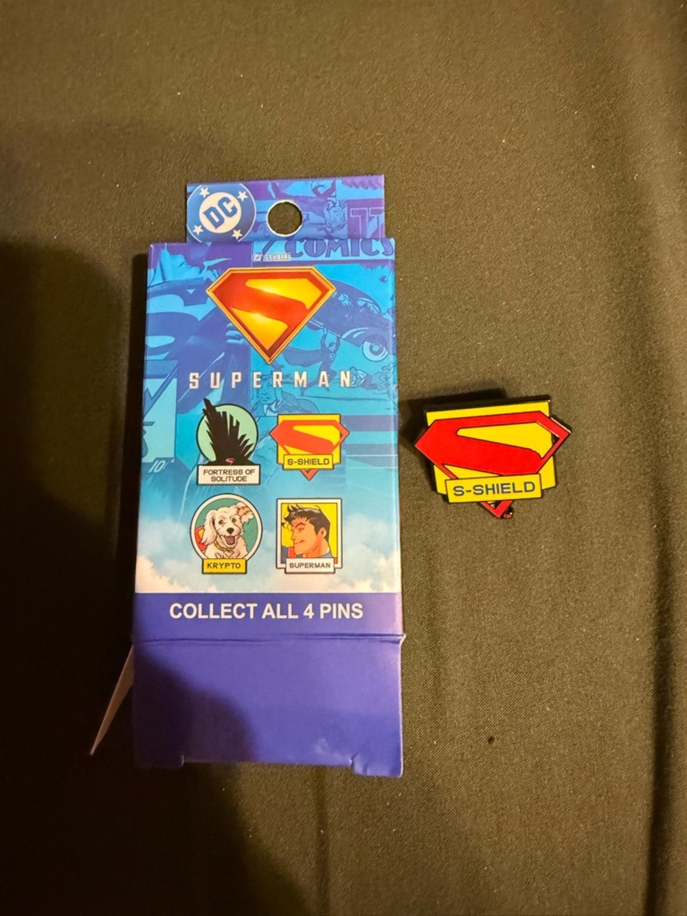 DC Comics Superman S-Shield Pin - Red, Yellow & Black